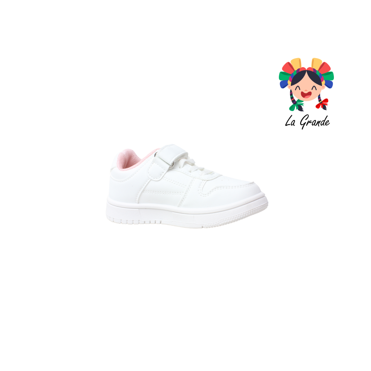 N2306C FOSUM Blanco Rosa Tenis Casual para Niña