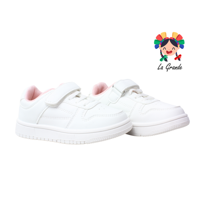 N2306C FOSUM Blanco Rosa Tenis Casual para Niña