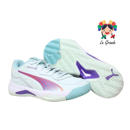 NOVA COURT PUMA Azul Morado Tenis Casual Importado Original para Dama