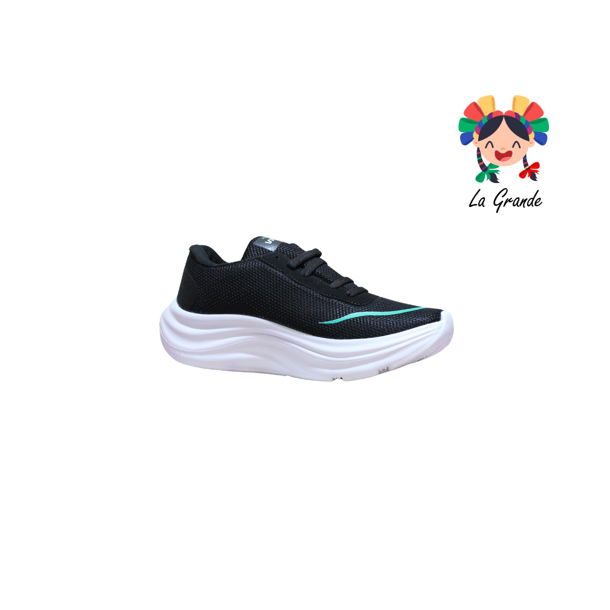 NV-05 VANNI CLUB Negro Verde Tenis Deportivo para Dama y Joven