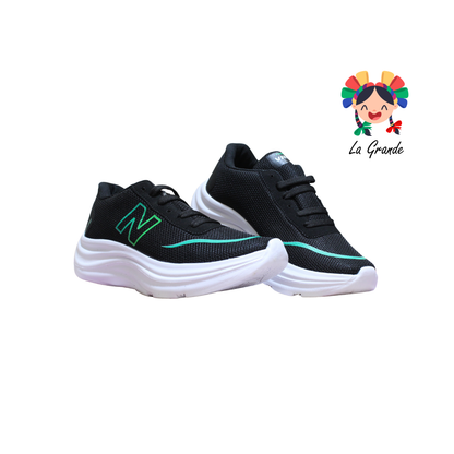 NV-05 VANNI CLUB Negro Verde Tenis Deportivo para Dama y Joven