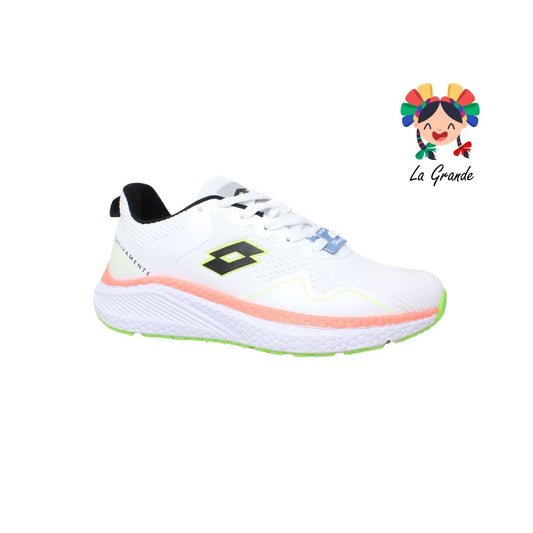0H459102 LOTTO White Neon Tenis Deportivo para Caballero