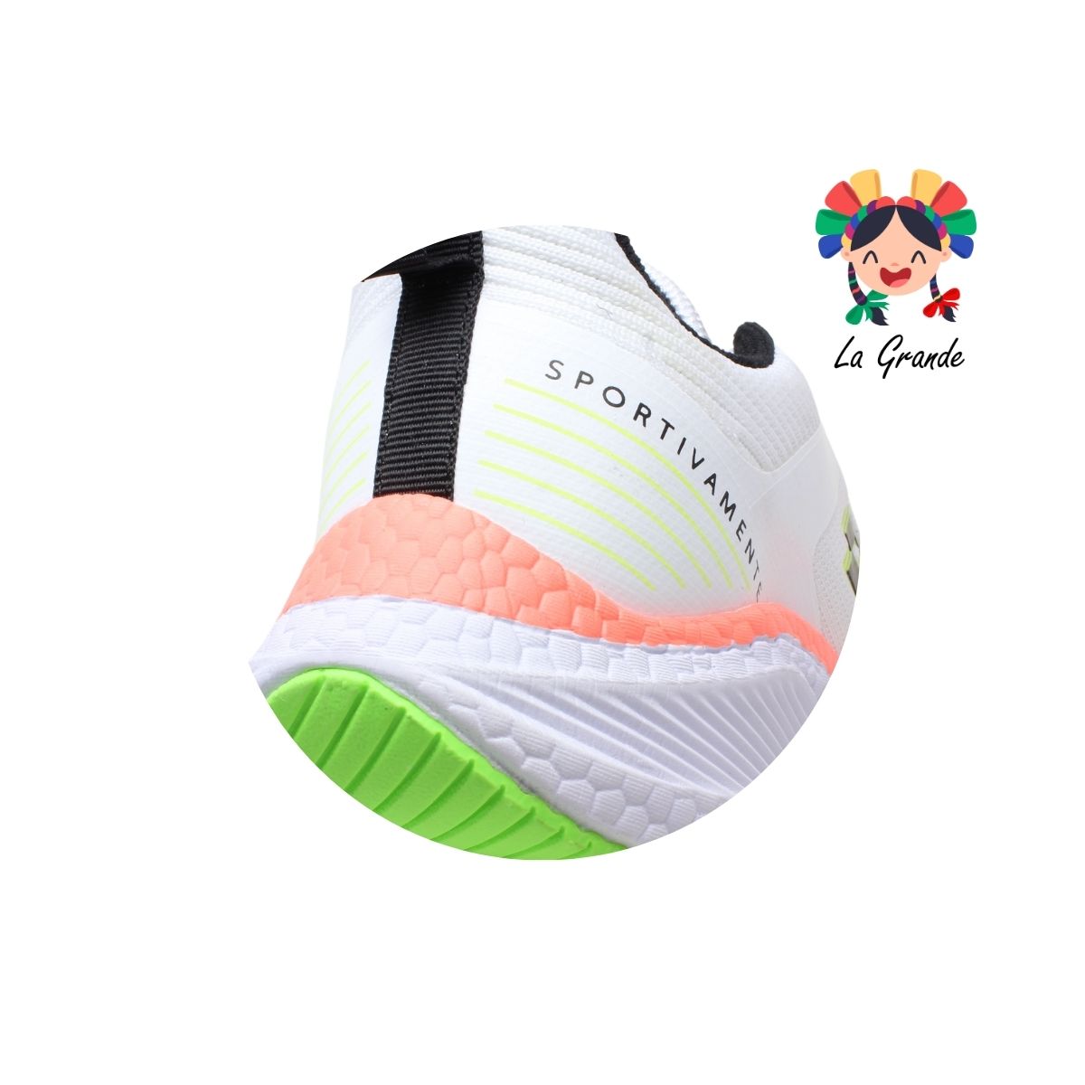 0H459102 LOTTO White Neon Tenis Deportivo para Caballero