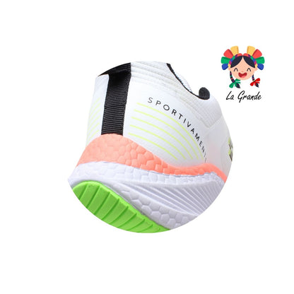 0H459102 LOTTO White Neon Tenis Deportivo para Caballero