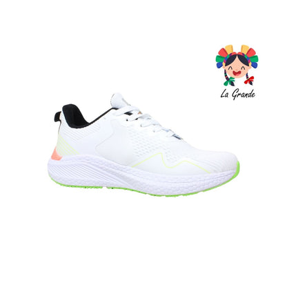 0H459102 LOTTO White Neon Tenis Deportivo para Caballero