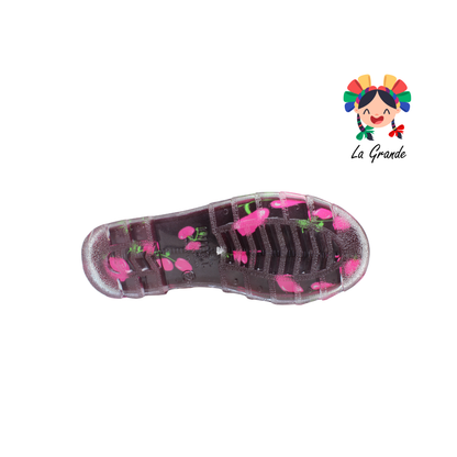Pulgarcito PINET Negro Cerezas Bota de Hule para Dama