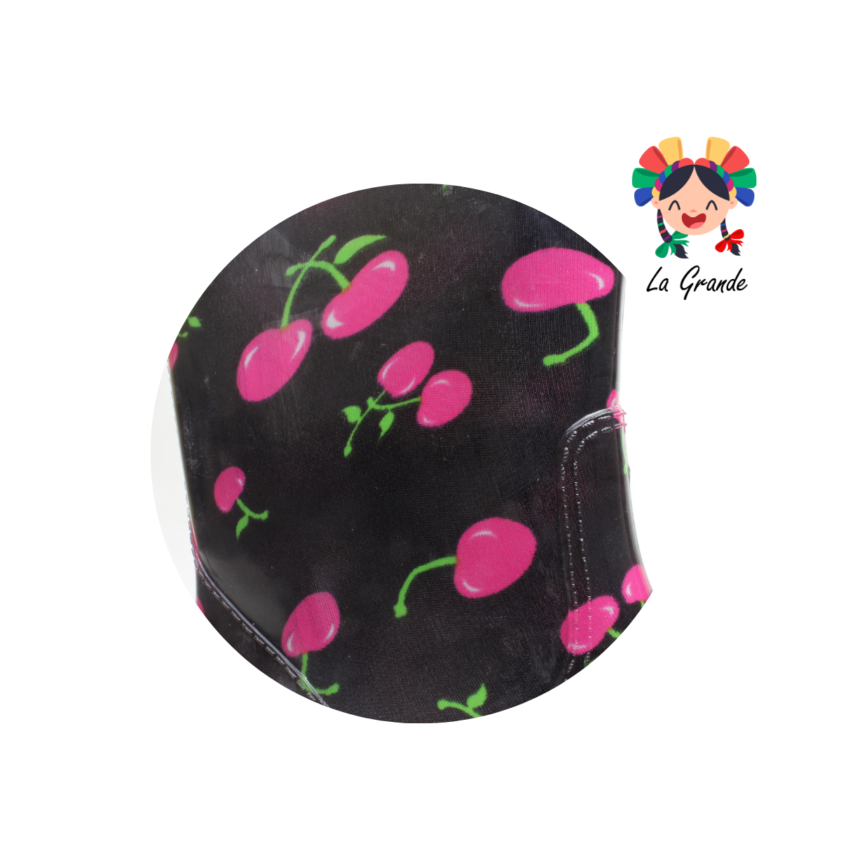 Pulgarcito PINET Negro Cerezas Bota de Hule para Dama