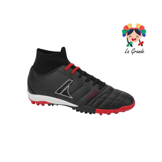 PROKENNEX Negro Rojo Sint Tenis de Fútbol Calcetín para Caballero