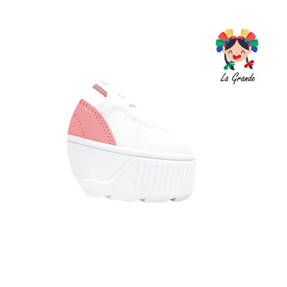 KARMEN PUMA Blanco Rosa Tenis Plataforma Importado Original para Dama