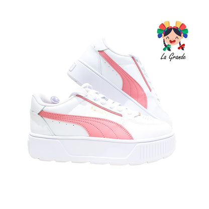 KARMEN PUMA Blanco Rosa Tenis Plataforma Importado Original para Dama