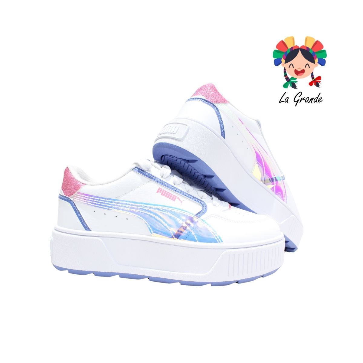 5301 KARMEN DEEP PUMA Blanco Tornasol Rs Tenis Importado Original para Dama