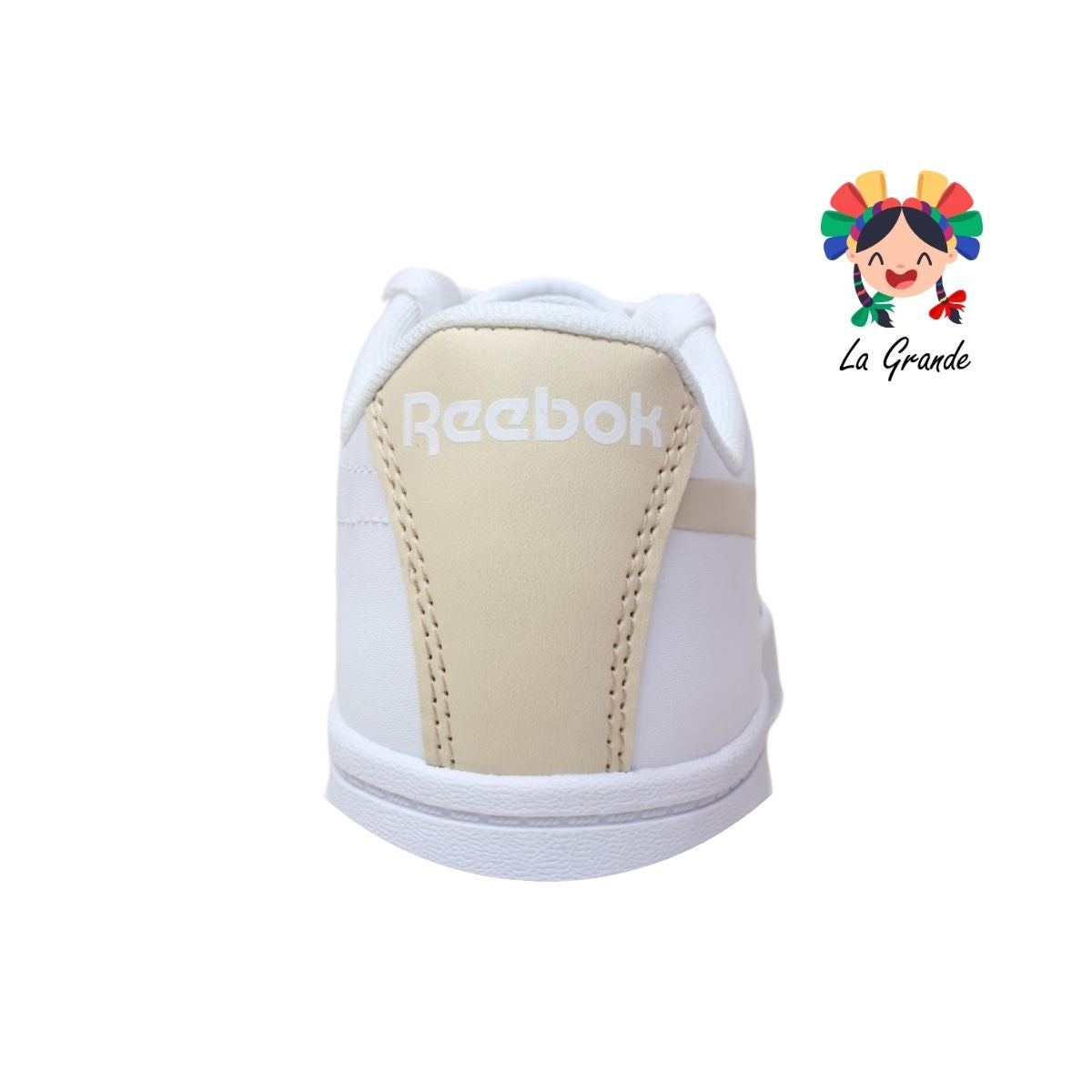 Prime Grounds REEBOK Blanco Beige Tenis Casual Importado Original para Dama