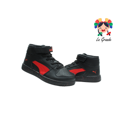 ELEVATED PUMA Negro Rojo Sint Tenis Casual Importado Original para Niña y Niño
