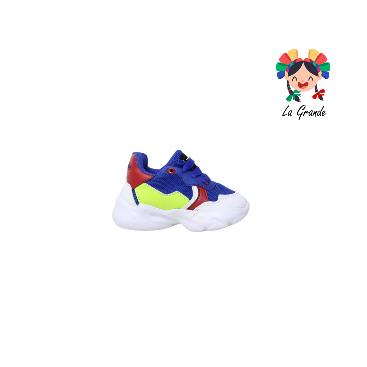 ROCKET PLAY KIDS Rey Bco Vde Neón Sint tenis Casual para Niño