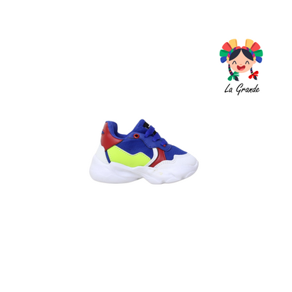 ROCKET PLAY KIDS Rey Bco Vde Neón Sint tenis Casual para Niño