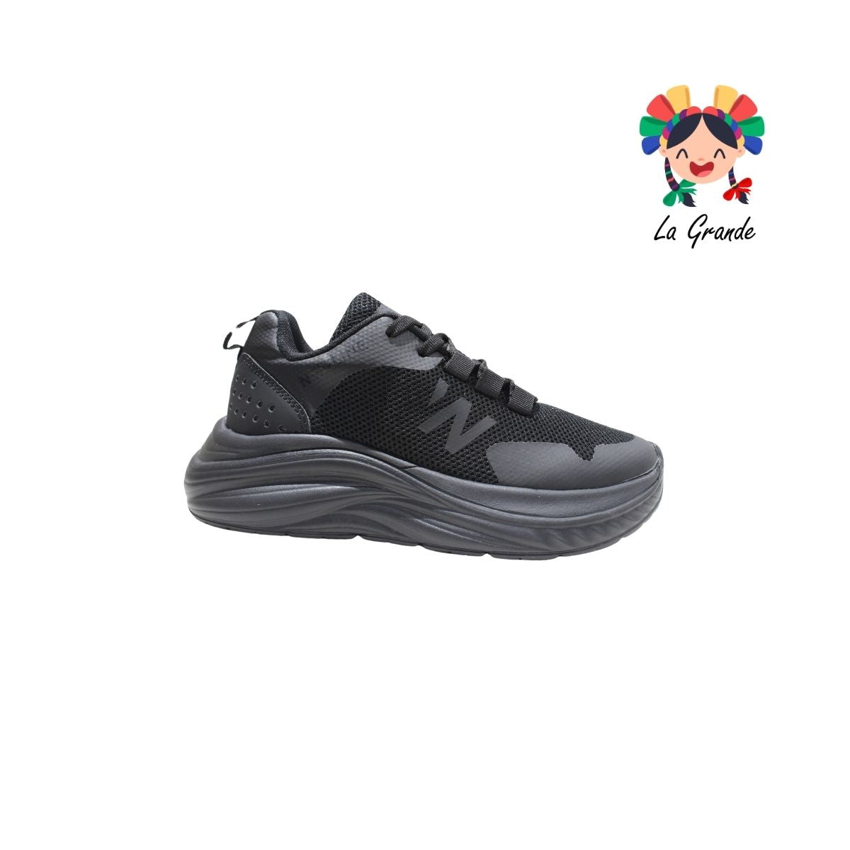 S15 NEW LINE Negro Negro Tipo Deportivo para Dama, Joven y Caballero