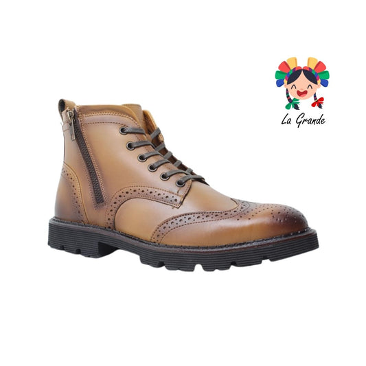 S5704 SABATTER Miel Piel Botín Casual para Caballero