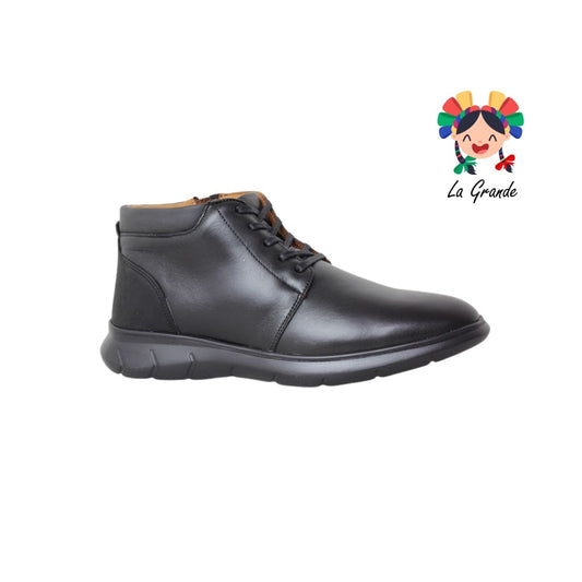 SE018 DOGI Negro Piel Botín Casual para Caballero