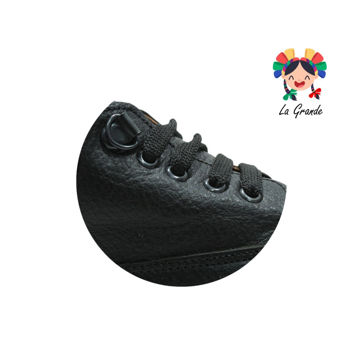 3406 DOGI Negro Piel Zapato Escolar  para Niño