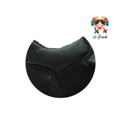 29150 YUYIN Negro Piel Zapato Escolar con Velcro para Niño