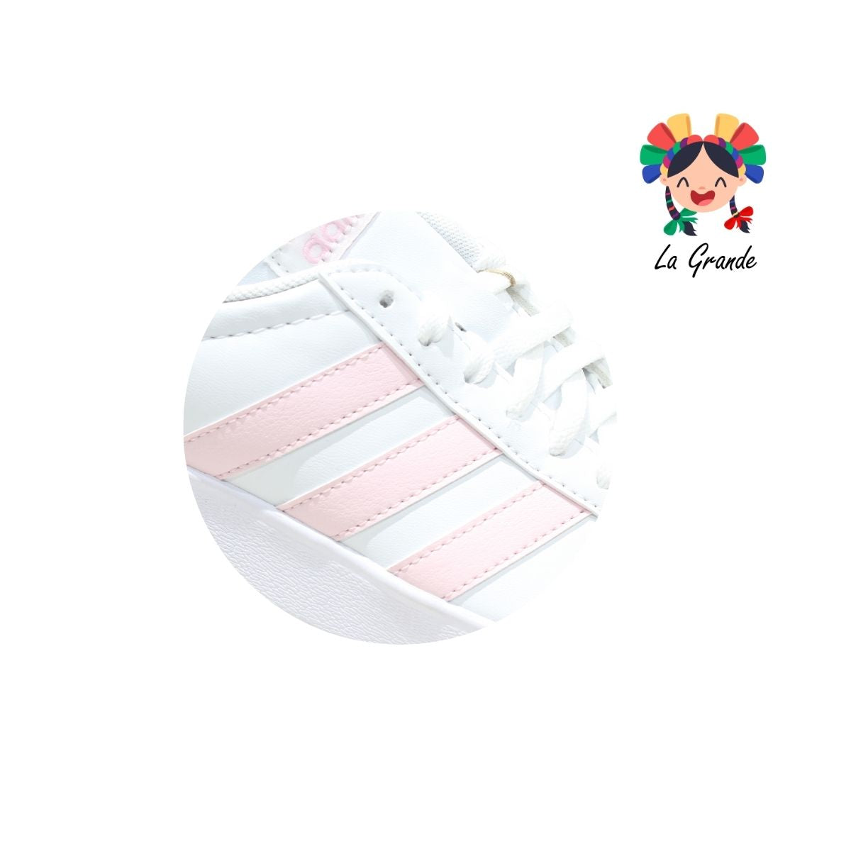 SUMMER ADIDAS Blanco Rosa Tenis Importado Original para Dama