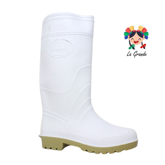 Star Plus DUNLOP Blanco Bota de Hule para Dama, Joven y Caballero