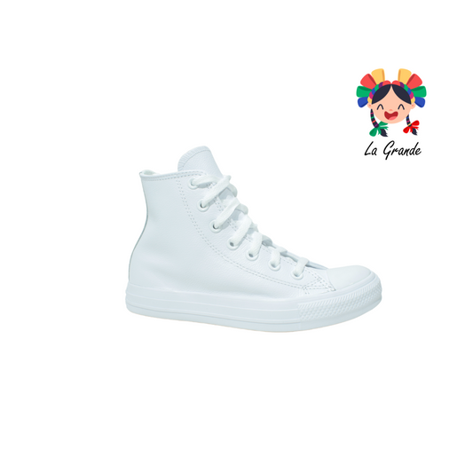 T406 CONVERSE Blanco Piel Tenis Bota Importado Original para Dama, Joven y Caballero