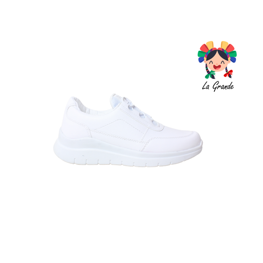 UD95 BON WILD Blanco Flother Zapato Casual Clínico para Dama y Joven
