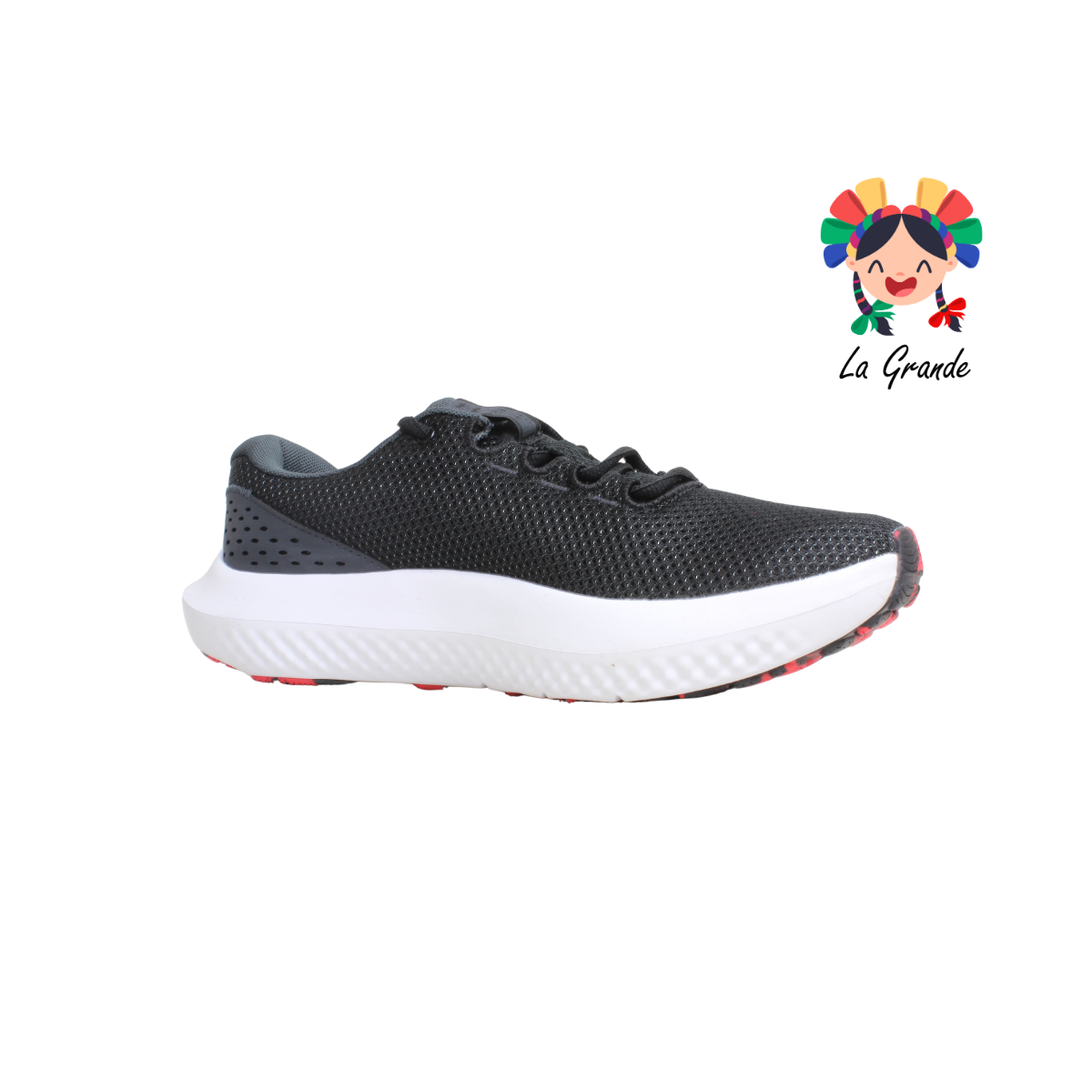 UA Charged Surge 4 UNDER ARMOUR Ngo Bco Rojo Tenis Deportivo Importado Original para Caballero