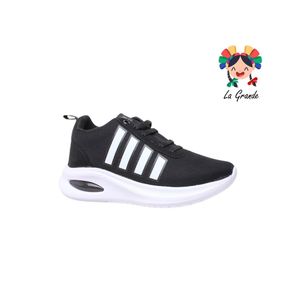 V-036 VANNI CLUB Negro Blanco Tenis Deportivo para Dama y Joven