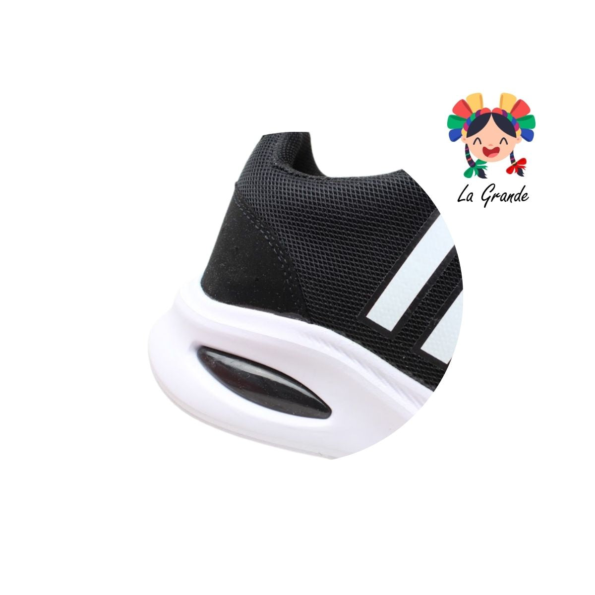 V-036 VANNI CLUB Negro Blanco Tenis Deportivo para Dama y Joven
