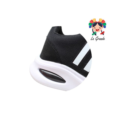 V-036 VANNI CLUB Negro Blanco Tenis Deportivo para Dama y Joven