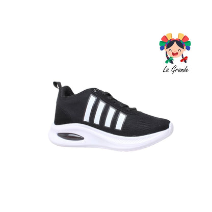V-036 VANNI CLUB Negro Blanco Tenis Deportivo para Dama y Joven