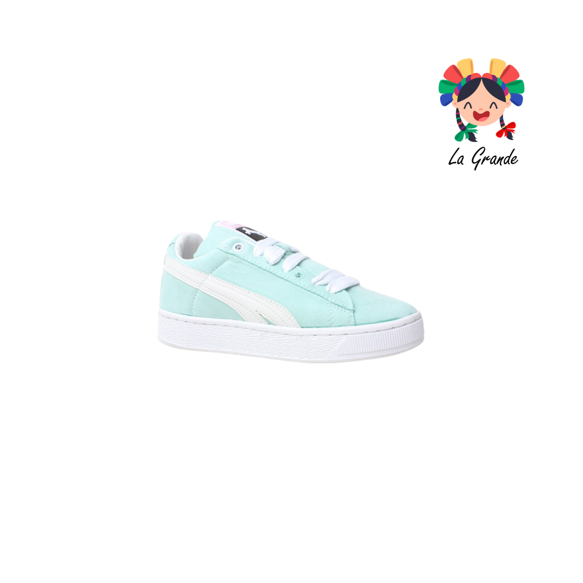 V-043 VANNI CLUB Aqua Blanco Tenis Casual para Niña, Niño, Dama y Joven