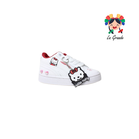 V-050 VANNI CLUB Blanco Rojo Tenis Casual para Bebé y Niña