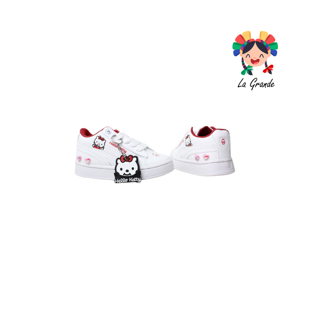 V-050 VANNI CLUB Blanco Rojo Tenis Casual para Bebé y Niña