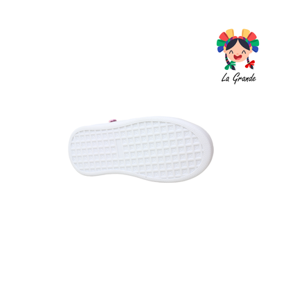 V-060 VANNI CLUB Blanco Lila Tenis con Luz Led para Bebé y Niña
