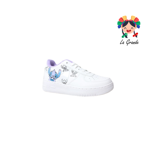 V-09 VANNI CLUB Blanco Lila Sint Tenis Casual para Niña y Dama