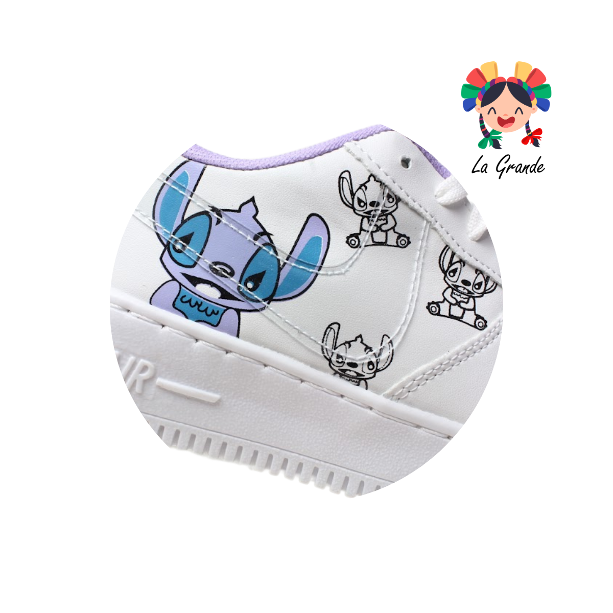 V-09 VANNI CLUB Blanco Lila Sint Tenis Casual para Niña y Dama