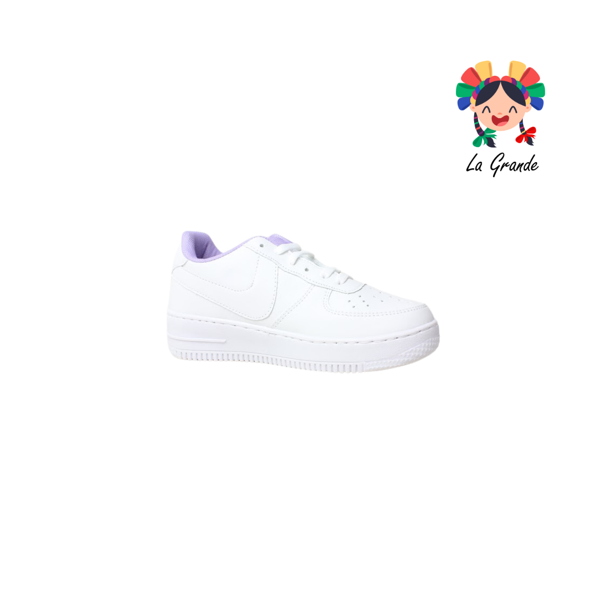 V-09 VANNI CLUB Blanco Lila Sint Tenis Casual para Niña y Dama