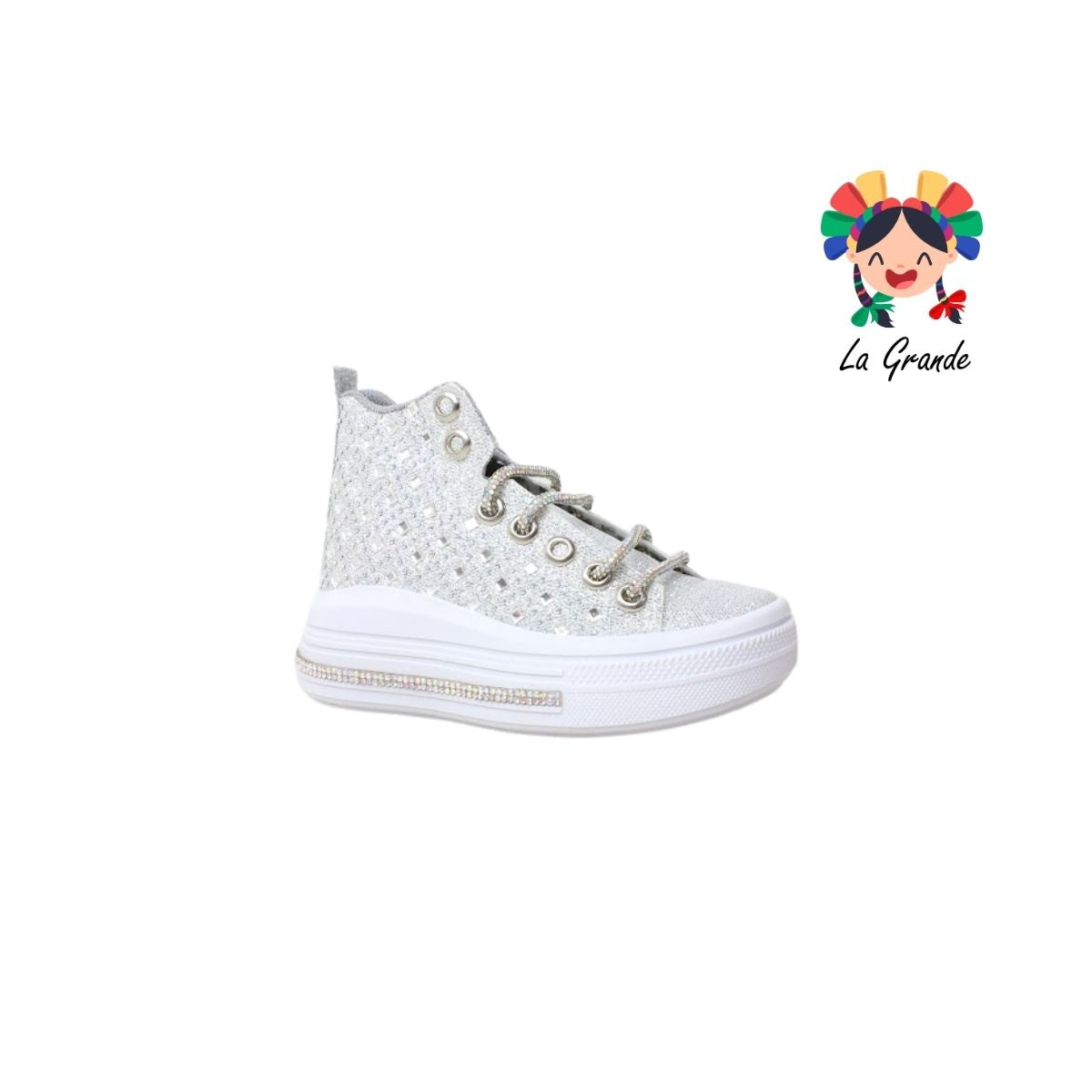 V-114 VANNI CLUB Plata Sint Tenis Casual para Niña