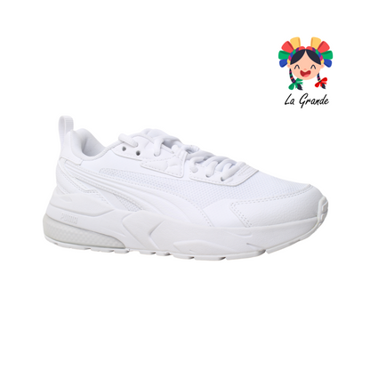 VIS2KJR PUMA Blanco Blanco Tenis Deportivo Original Importado para Dama y Joven