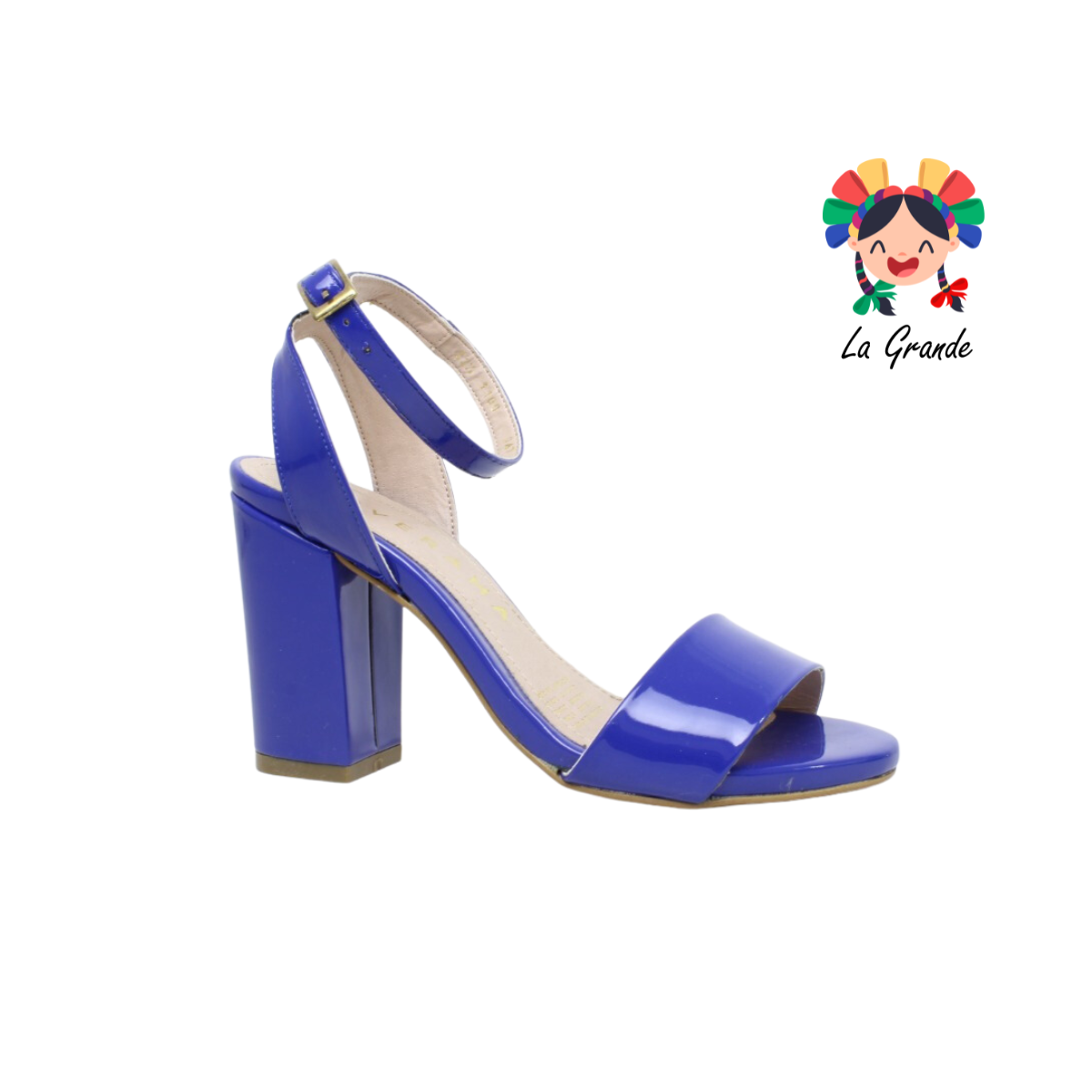 1100 VERAMA azul zapatilla con correa cobalto dama