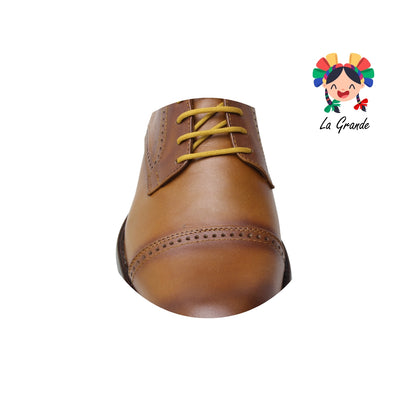 102 GARDEL Coñac Atanado Piel Zapato para Caballero