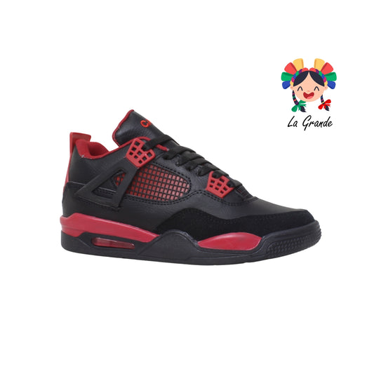 03 CASH ONE Negro Rojo Tenis Casual para Caballero